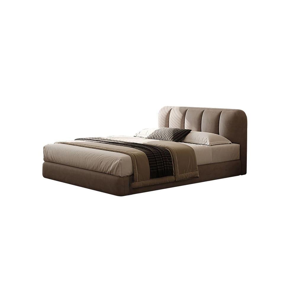 Tomas Velvet Five Grids Headboard Upholstery Bed Frame – VINTAGE LIVING ...