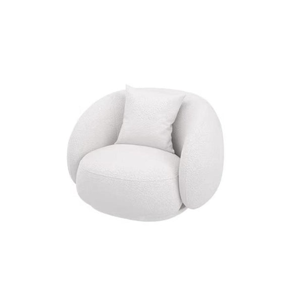 Debra Boucle Armchair Rounded Contemporary Design 1-seater Lounge