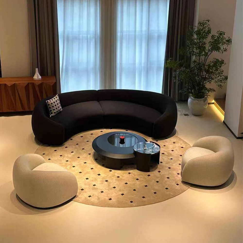 Debra Boucle Armchair Rounded Contemporary Design 1-seater Lounge ...