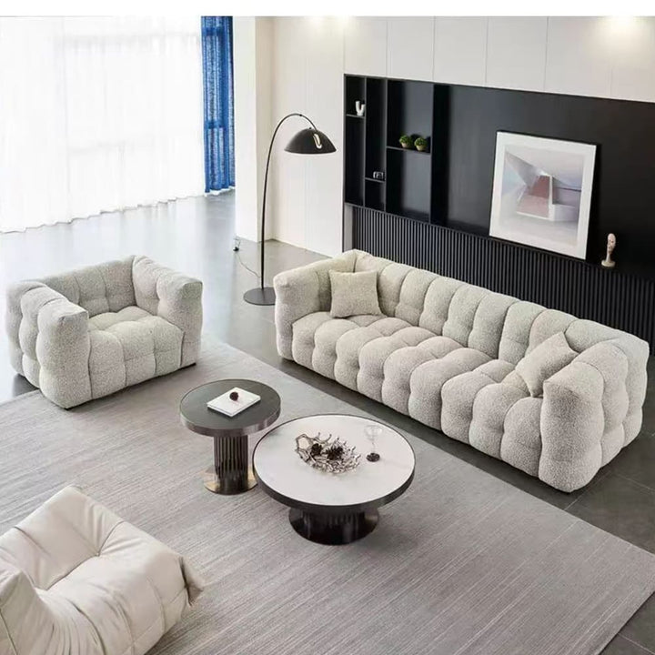 Leandro 1-Seater Boucle Sofa Modern Designer Armchair Couch – VINTAGE ...