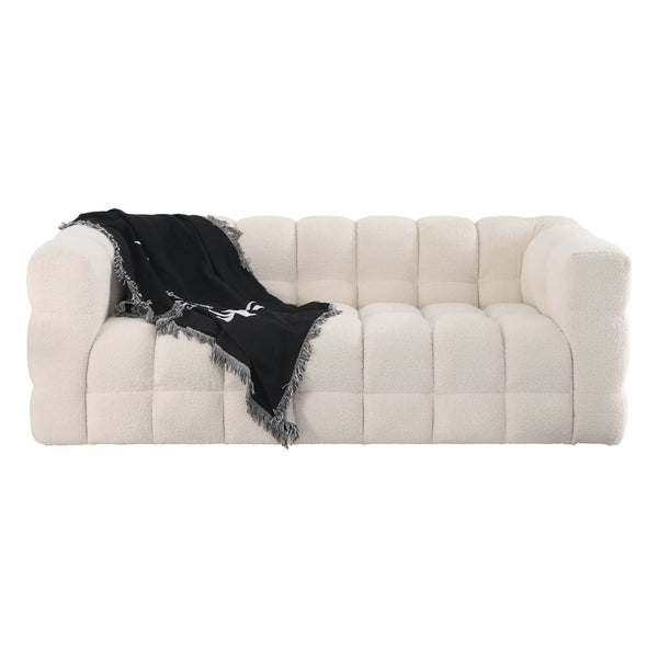 Leandro Boucle 3-Seater Sofa Plush Modern Designer Couch for Contemporary Living Spaces