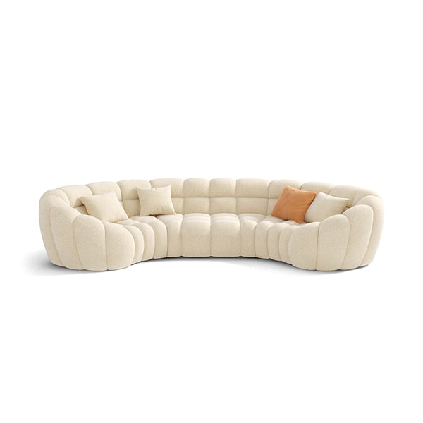 Madge Boucle Fabric Light Luxury Semicircle Bubble 5-seater Sofa