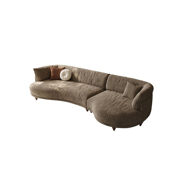 Renata Suede 3 Seater Sofa 2-Piece Armrest Couch