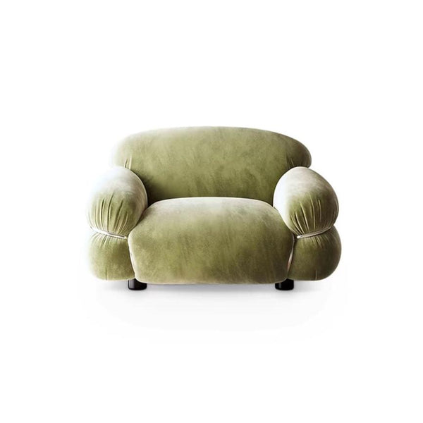 Serena Velvet 1 Seater Sofa Low Armrest Lounge Chair