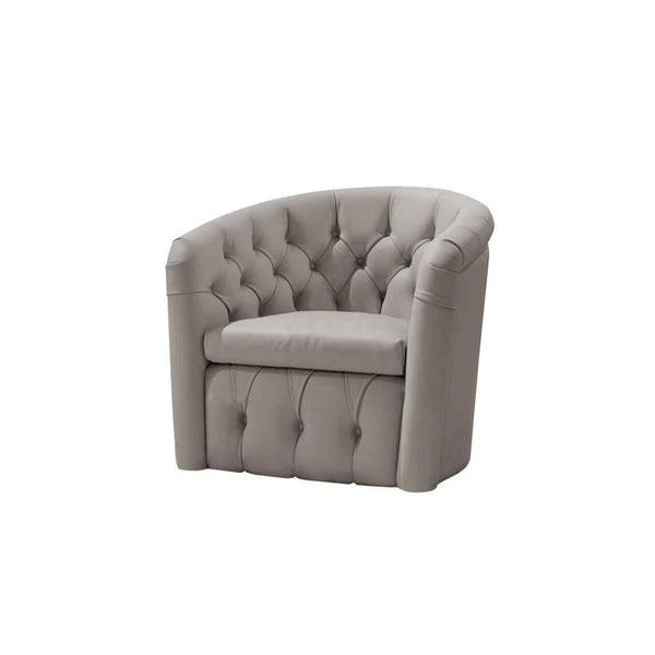 Ulysses Velvet Armchair 1-Seater Luxury Accent Chair with Deep Button Curved Backrest Lounge